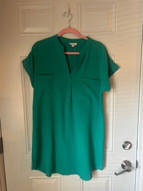 Blu Pepper Emerald Green Shift Dress-L